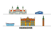 Germany, Hannover flat landmarks