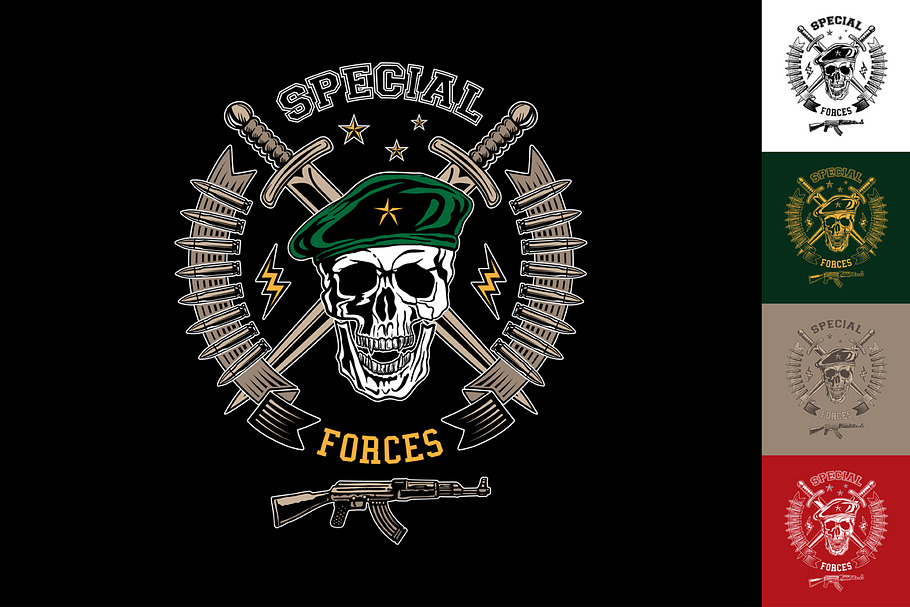 Spesial forces emblem in Objects - product preview 8