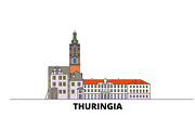 Germany, Thuringia flat landmarks
