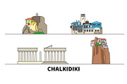 Greece, Chalkidiki flat landmarks