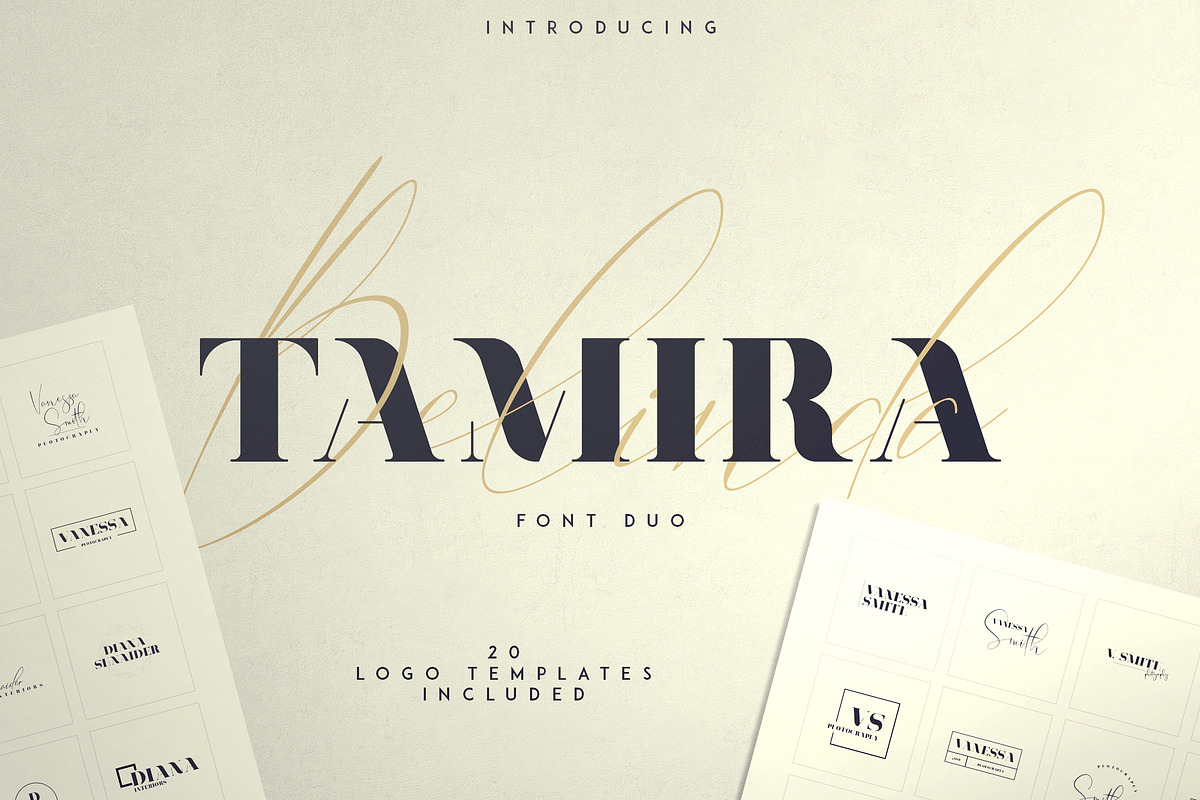 Belinda Tamira - Font duo + 20 Logos in Serif Fonts - product preview 8