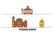 Greece, Thessaloniki flat landmarks