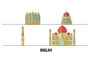 India, Delhi City flat landmarks