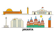 Indonesia, Jakarta flat landmarks