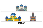 Indonesia, Medan flat landmarks