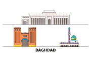 Iraq, Baghdad City flat landmarks