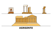 Italy, Agrigento flat landmarks