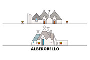 Italy, Alberobello flat landmarks