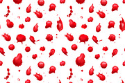 A lot of red blood drops on white