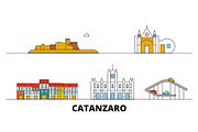 Italy, Catanzaro flat landmarks