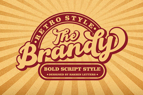 The Brandy Bold Retro Script in Retro Fonts - product preview 1