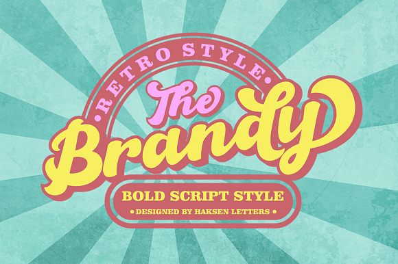 The Brandy Bold Retro Script in Retro Fonts - product preview 2