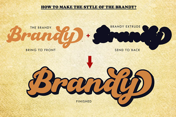 The Brandy Bold Retro Script in Retro Fonts - product preview 3