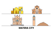 Italy, Matera City flat landmarks