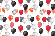 Red, silver and black balloons