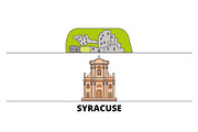 Italy, Syracuse City flat landmarks
