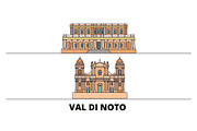 Italy, Val Di Noto flat landmarks