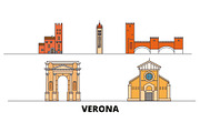Italy, Verona City flat landmarks