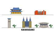 Japan, Kawasaki flat landmarks