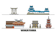 Japan, Wakayama flat landmarks