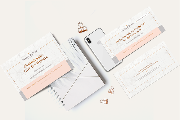 Gift certificate - Marble, Rose Gold in Card Templates - product preview 11