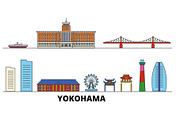 Japan, Yokohama flat landmarks