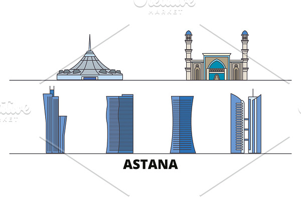 Kazakhstan, Astana flat landmarks