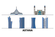 Kazakhstan, Astana flat landmarks