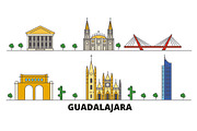 Mexico, Guadalajara flat landmarks