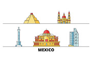 Mexico, Mexico City flat landmarks