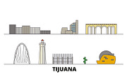 Mexico, Tijuana flat landmarks