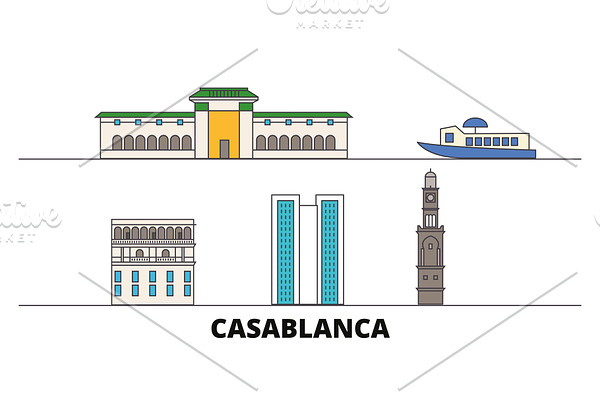 Morocco, Casablanca flat landmarks
