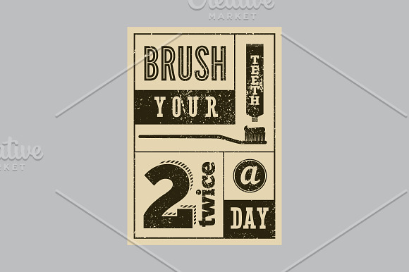 Typographic vintage dental posters. in Illustrations - product preview 4