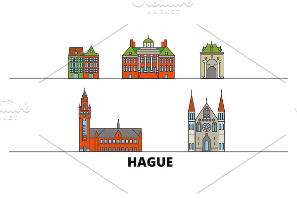 Netherlands, Hague flat landmarks
