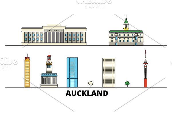 New Zealand, Auckland flat landmarks