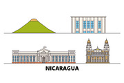 Nicaragua, Managua flat landmarks