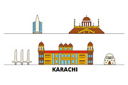 Pakistan, Karachi flat landmarks