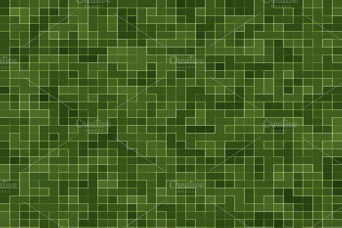 Abstract bright green square pixel in Illustrations - product preview 8