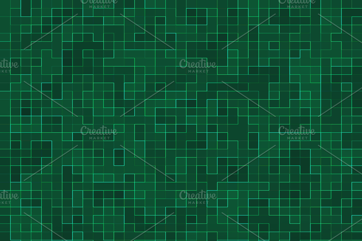 Abstract bright green square pixel in Illustrations - product preview 8