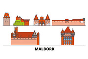 Poland, Malbork flat landmarks
