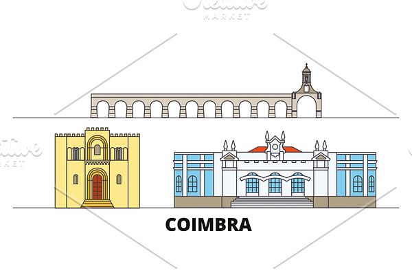 Portugal, Coimbra flat landmarks