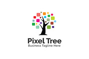 Pixel Tree Logo Template