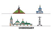 Russia, Cheboksary flat landmarks