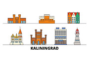 Russia, Kaliningrad flat landmarks