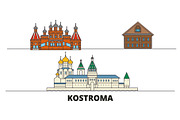 Russia, Kostroma flat landmarks