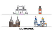 Russia, Murmansk flat landmarks
