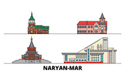 Russia, Naryan Mar flat landmarks