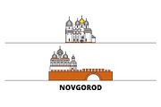 Russia, Novgorod flat landmarks