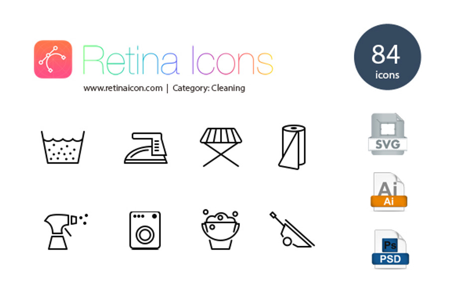 84 iOS Cleaning & Household Icons in Graphics - product preview 8