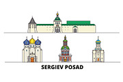 Russia, Sergiev Posad flat landmarks